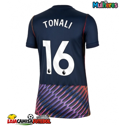 Camisa de Futebol Tottenham Hotspur Sandro Tonali #16 Equipamento Secundário Mulheres 2026-27 Manga Curta